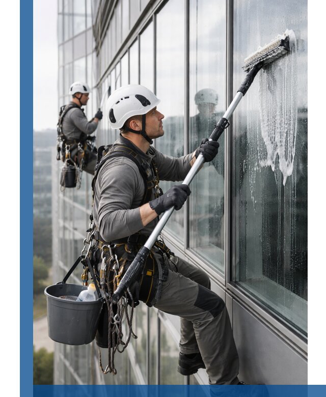 Высотная мойка сплошного остекления с выездом в Железнодорожном