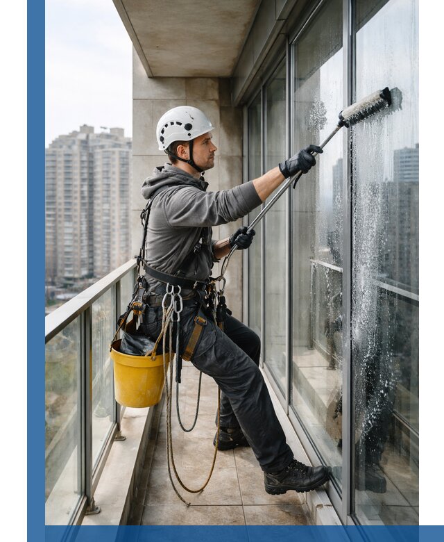 Профессиональная мойка балконного остекления в Железнодорожном