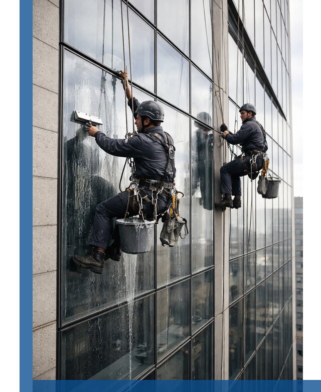 Профессиональная мойка стеклянных фасадов зданий в Железнодорожном