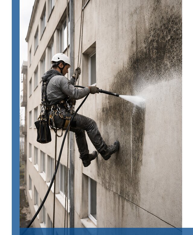 Профессиональная очистка фасадов от плесени в Железнодорожном