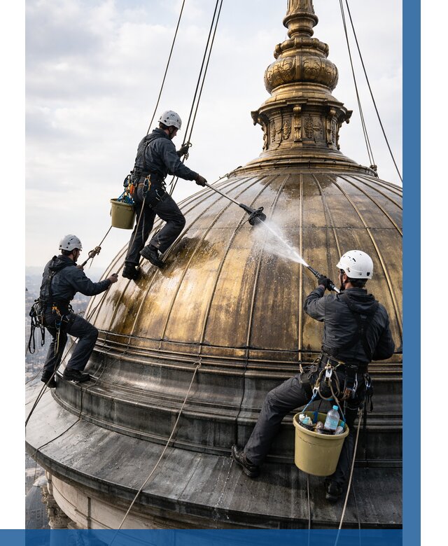 Мойка куполов и шпилей в Железнодорожном от 8203 р. - заказать | ВЫСОТНИК-Жлз
