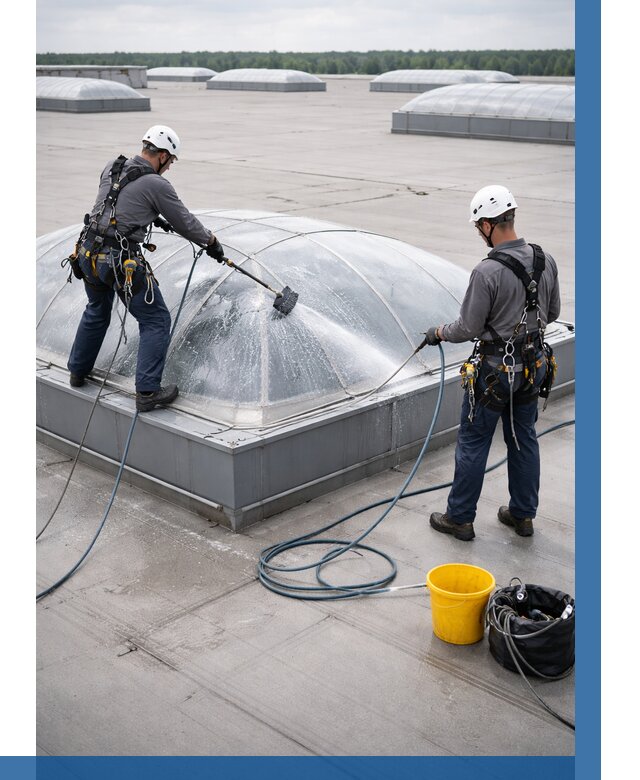 Мойка зенитных фонарей в Железнодорожном, заказать от 4614 р. | ВЫСОТНИК-Жлз