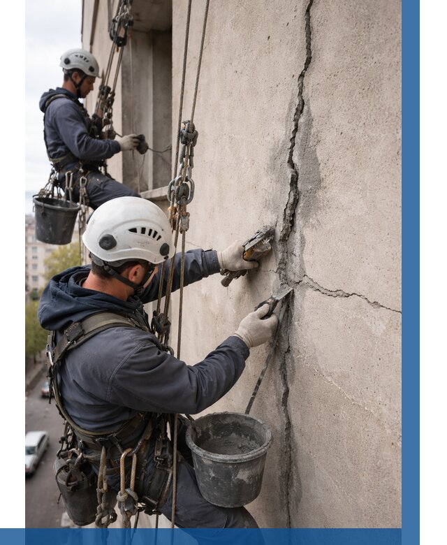 Заделка трещин на фасаде в Железнодорожном от 923 р. | ВЫСОТНИК-Жлз