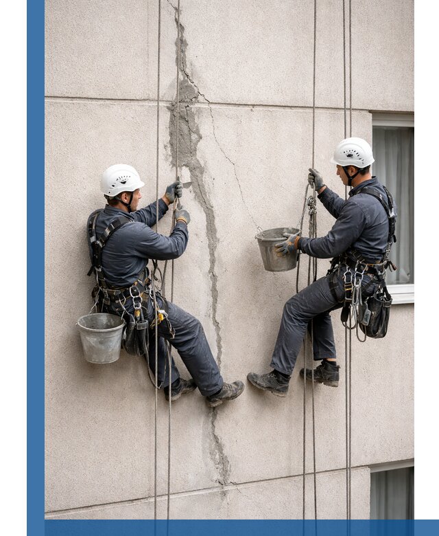 Заделка трещин на фасаде в Железнодорожном с гарантийным ремонтом