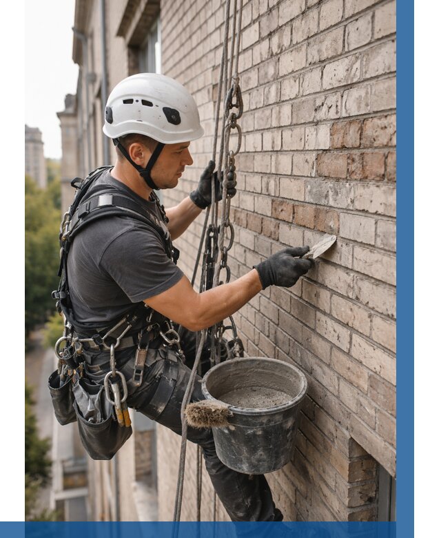 Ремонт кирпичной кладки фасада в Железнодорожном от 1846 р. | ВЫСОТНИК-Жлз