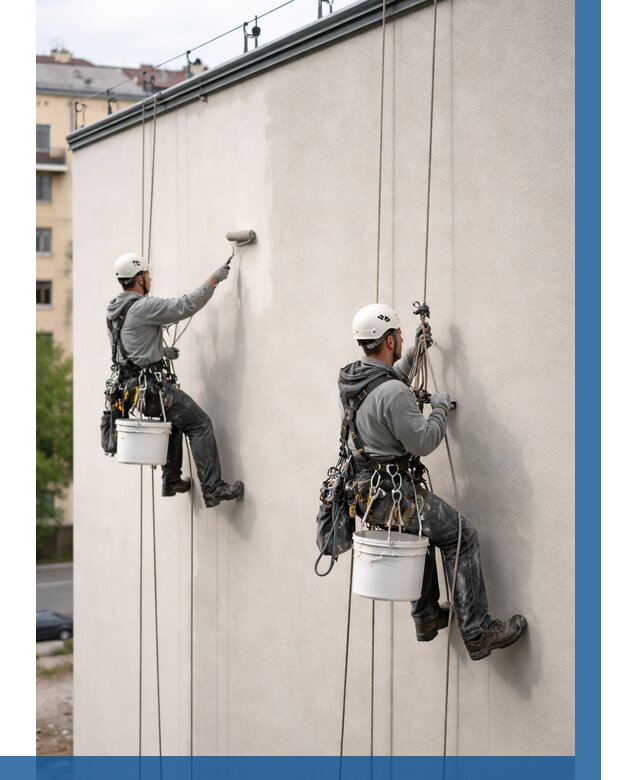 Покраска оштукатуренного фасада в Железнодорожном от 328 р. | ВЫСОТНИК-Жлз