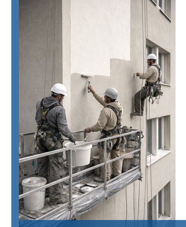 Покраска оштукатуренного фасада в Железнодорожном под ключ с гарантией