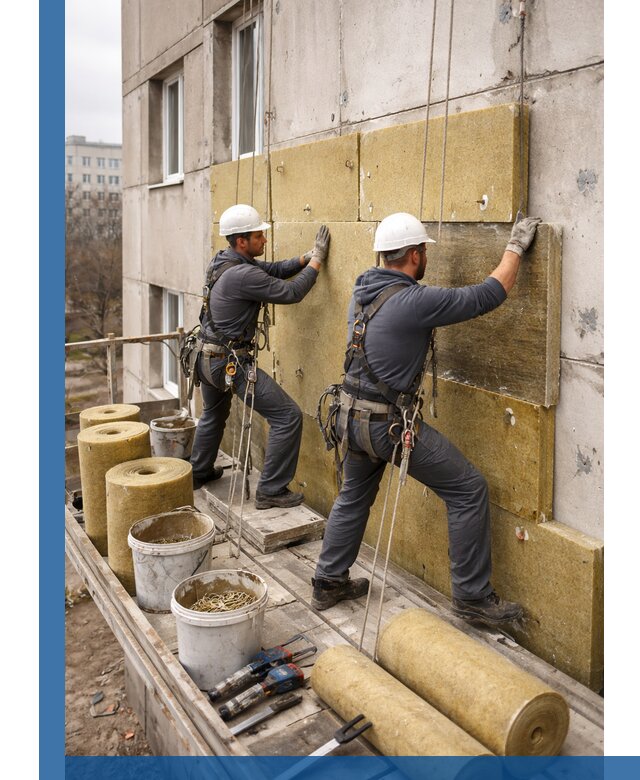 Утепление фасада минватой в Железнодорожном под ключ с гарантией