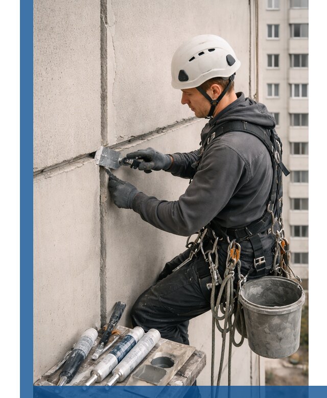 Ремонт межпанельных швов в Железнодорожном герметизация и восстановление