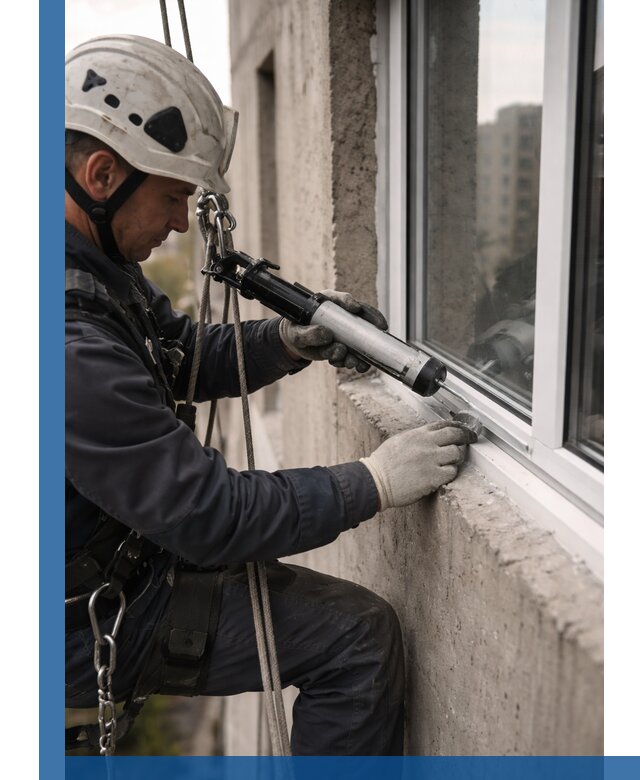 Герметизация оконных швов снаружи в Железнодорожном профессионально