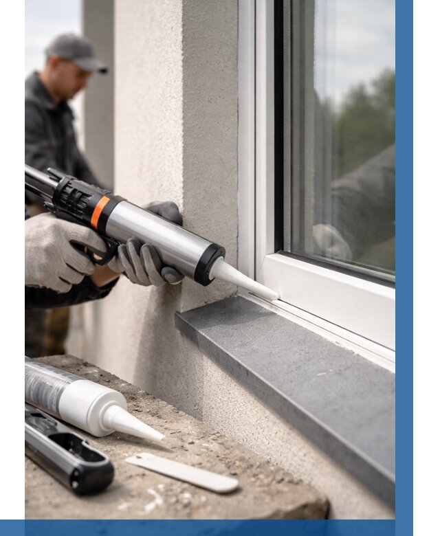 Герметизация монтажных швов окон в Железнодорожном от 667 р. | ВЫСОТНИК-Жлз