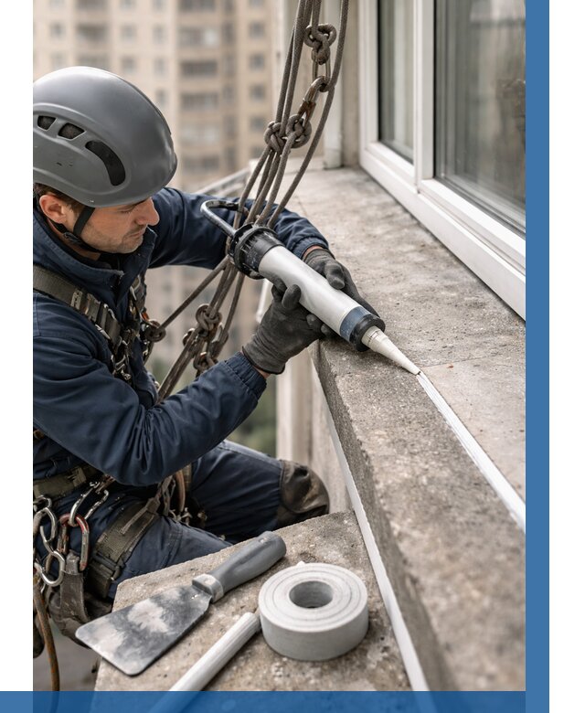 Герметизация балконного козырька в Железнодорожном от 4614 р. | ВЫСОТНИК-Жлз