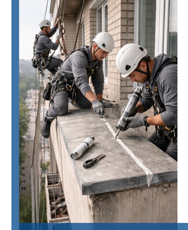 Герметизация балконного козырька в Железнодорожном профессионально