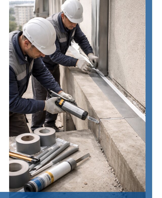 Герметизация примыкания балкона в Железнодорожном от 4614 р. | ВЫСОТНИК-Жлз