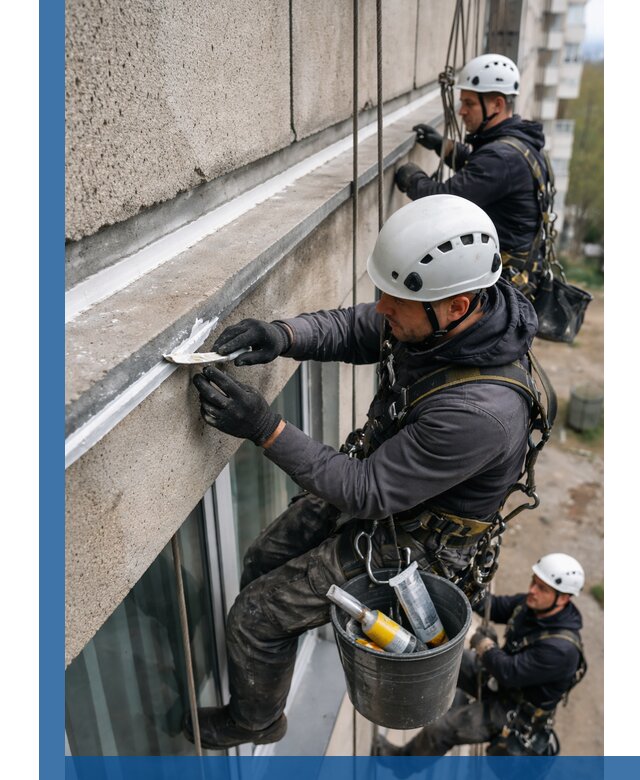 Герметизация примыкания балкона в Железнодорожном под ключ с гарантией