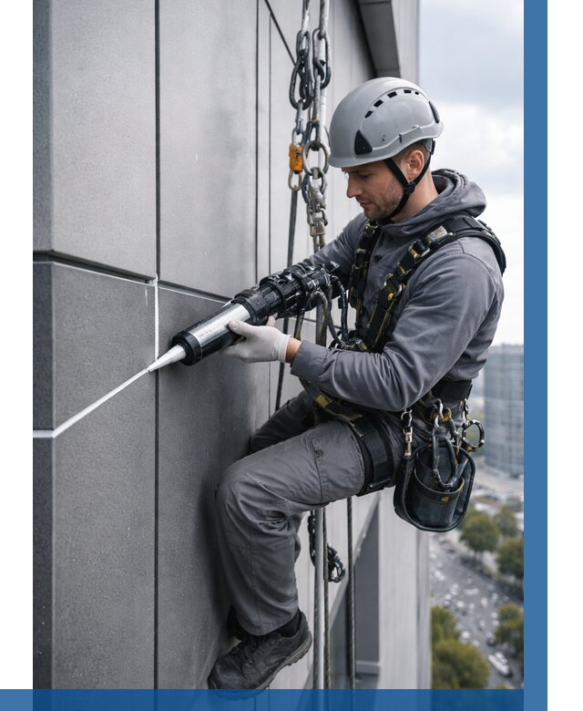 Герметизация стыков фасадных панелей в Железнодорожном от 6665 р.| ВЫСОТНИК-Жлз