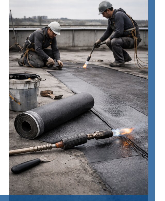 Ремонт рулонной кровли в Железнодорожном от 667 р. | ВЫСОТНИК-Жлз