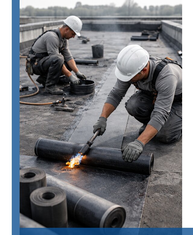 Ремонт рулонной кровли в Железнодорожном герметизация и восстановление