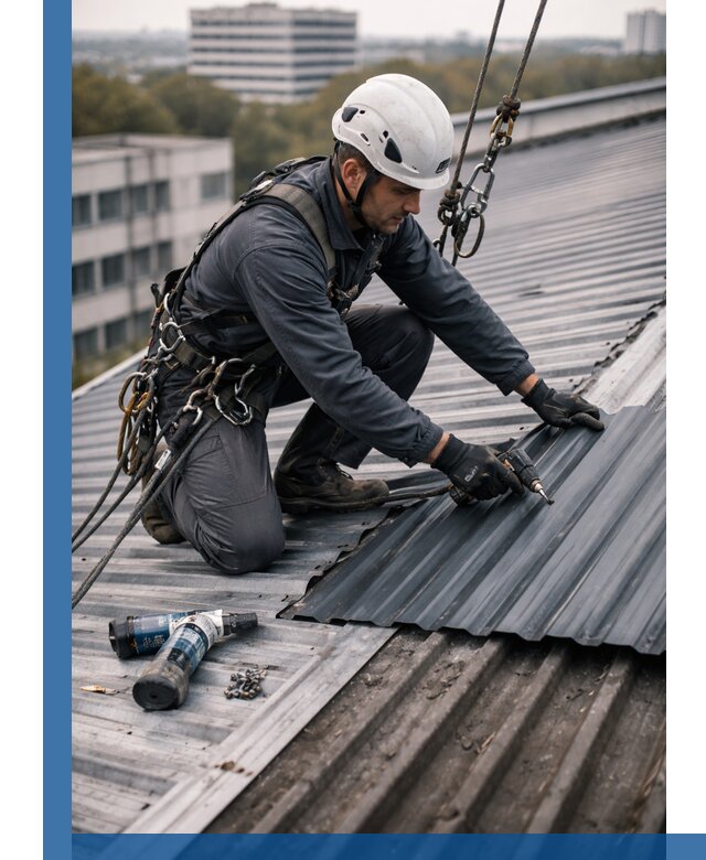 Ремонт профнастила на кровле в Железнодорожном, работы под ключ