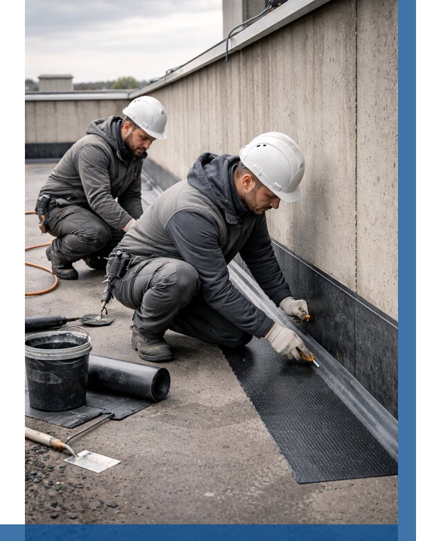 Гидроизоляция примыканий на кровле в Железнодорожном от 923 р. | ВЫСОТНИК-Жлз