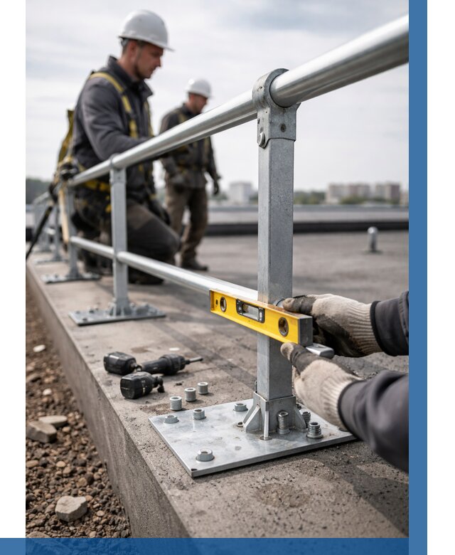 Монтаж кровельного ограждения в Железнодорожном от 1230 р. | ВЫСОТНИК-Жлз