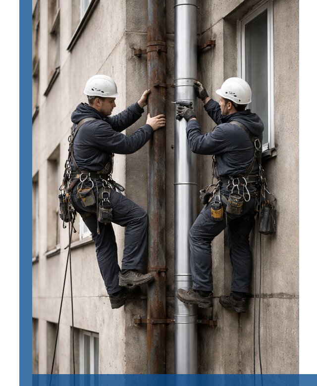 Замена водосточных труб в Железнодорожном: монтаж и демонтаж под ключ