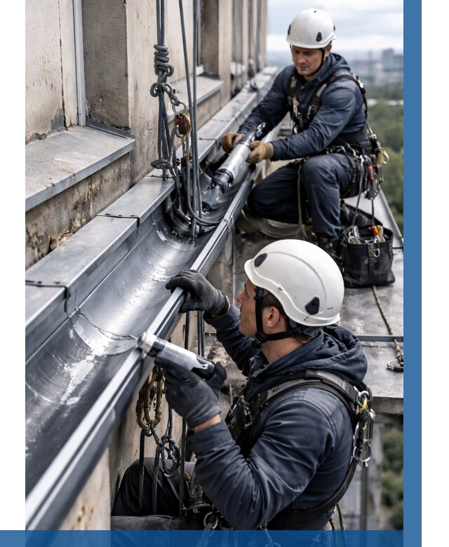 Ремонт водосточных желобов в Железнодорожном от 6665 р. | ВЫСОТНИК-Жлз