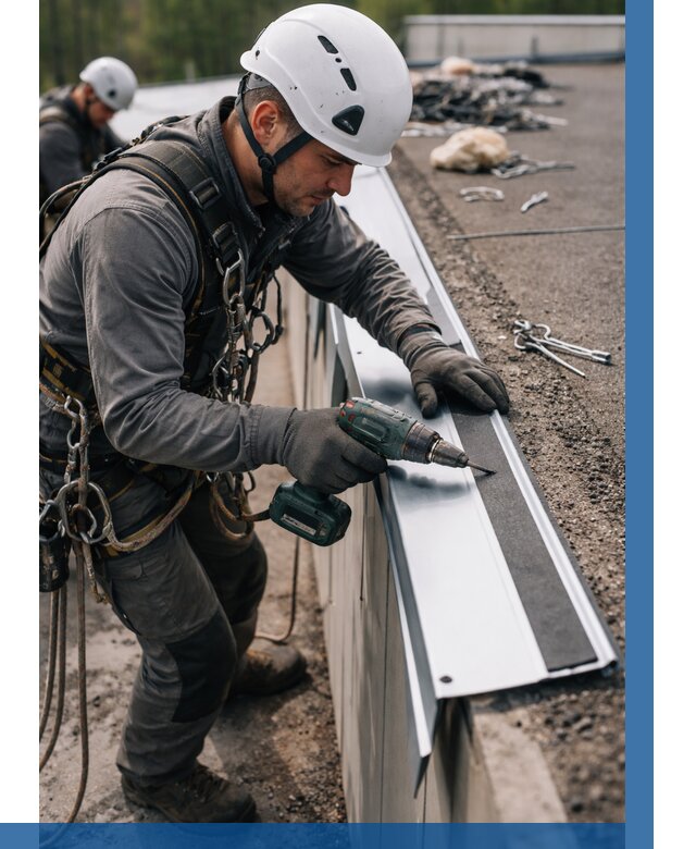 Монтаж капельника на кровле в Железнодорожном от 308 р. | ВЫСОТНИК-Жлз