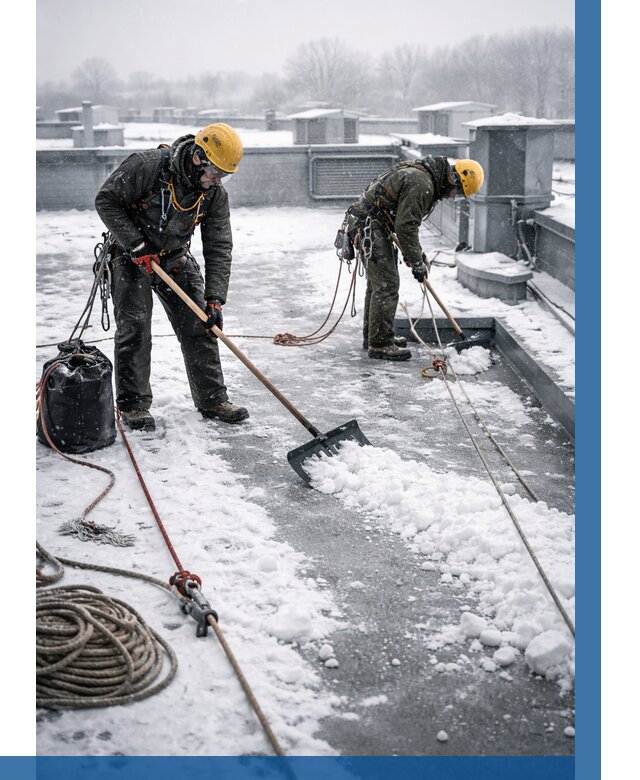 Очистка крыши от снега в Железнодорожном от 7691 р. | ВЫСОТНИК-Жлз