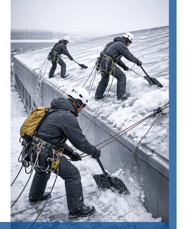 Очистка навесов от снега в Железнодорожном от 4614 р. | ВЫСОТНИК-Жлз