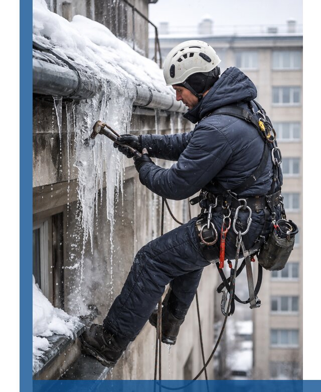 Удаление наледи и чистка водостоков в Железнодорожном оперативно и безопасно