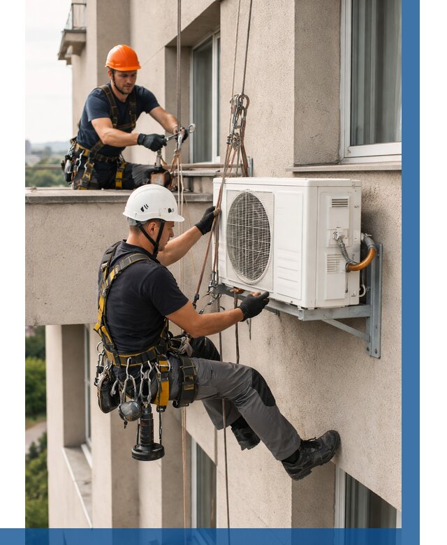 Монтаж внешнего блока кондиционера в Железнодорожном от 6665 р. | ВЫСОТНИК-Жлз