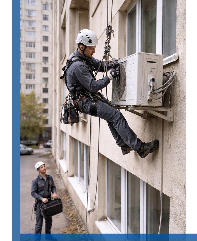 Демонтаж внешнего блока кондиционера в Железнодорожном профессионально