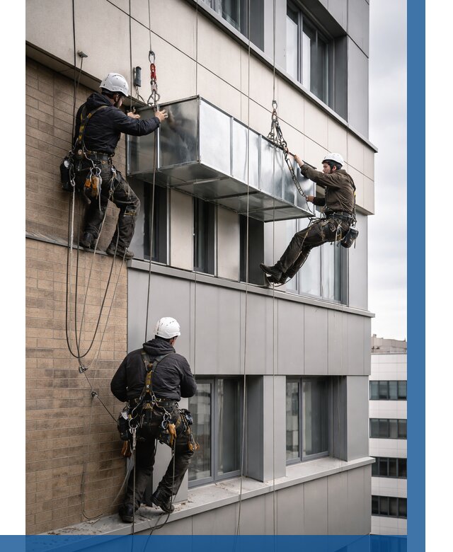 Монтаж воздуховодов на фасаде в Железнодорожном от 1538 р. | ВЫСОТНИК-Жлз