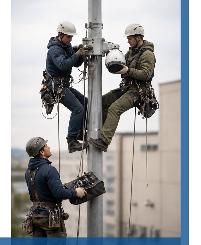 Установка видеокамер на мачте в Железнодорожном от 8716 р. | ВЫСОТНИК-Жлз