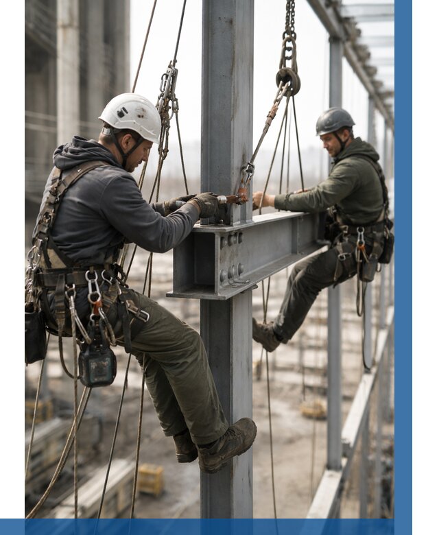 Монтаж металлоконструкций на высоте в Железнодорожном от 3589 р. | ВЫСОТНИК-Жлз