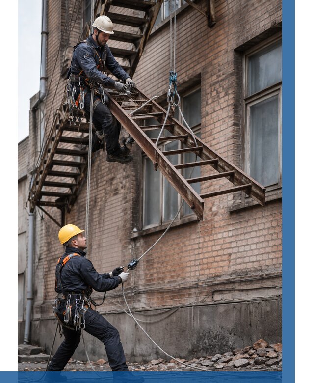 Демонтаж пожарной лестницы в Железнодорожном от 12305 р. | ВЫСОТНИК-Жлз