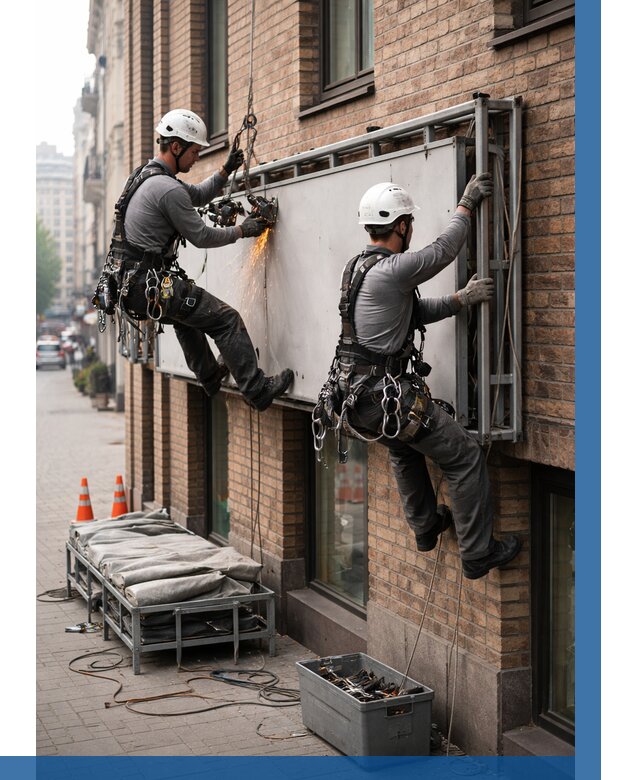 Демонтаж рекламной вывески в Железнодорожном от 6665 р. | ВЫСОТНИК-Жлз