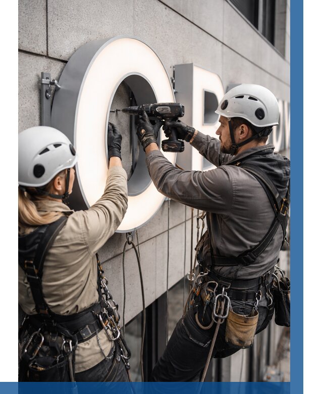 Монтаж световых букв в Железнодорожном от 3076 р. под ключ ВЫСОТНИК-Жлз