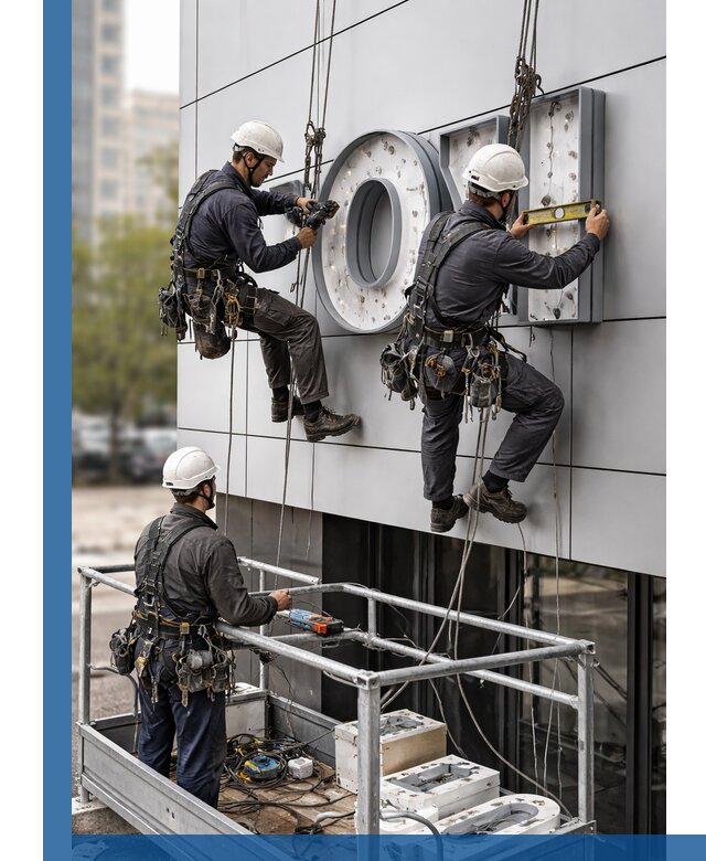 Профессиональный монтаж световых букв в Железнодорожном под ключ
