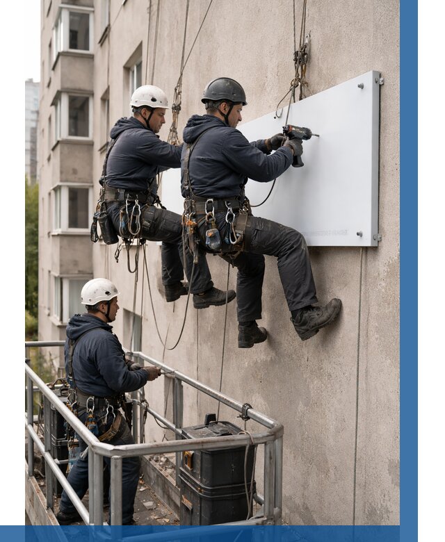 Монтаж табличек и указателей в Железнодорожном от 3589 р. | ВЫСОТНИК-Жлз