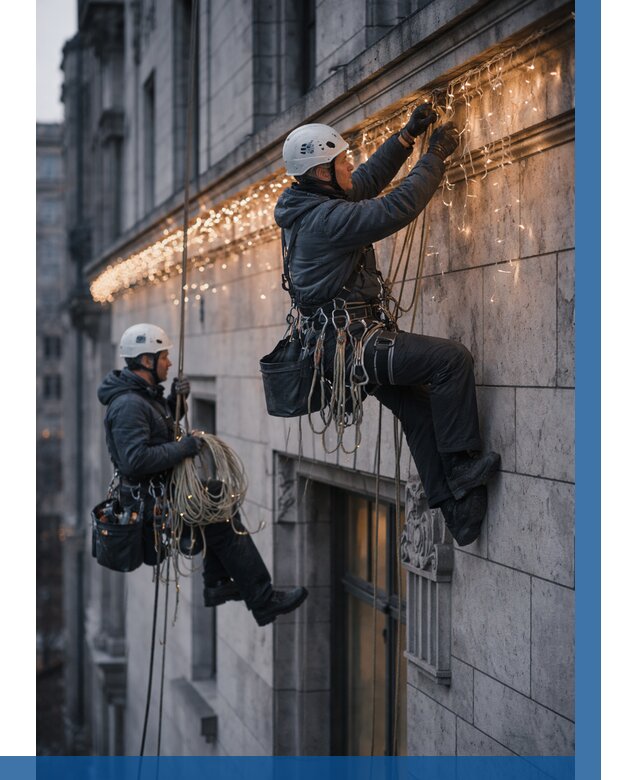 Монтаж новогодней иллюминации в Железнодорожном от 8716 р. | ВЫСОТНИК-Жлз