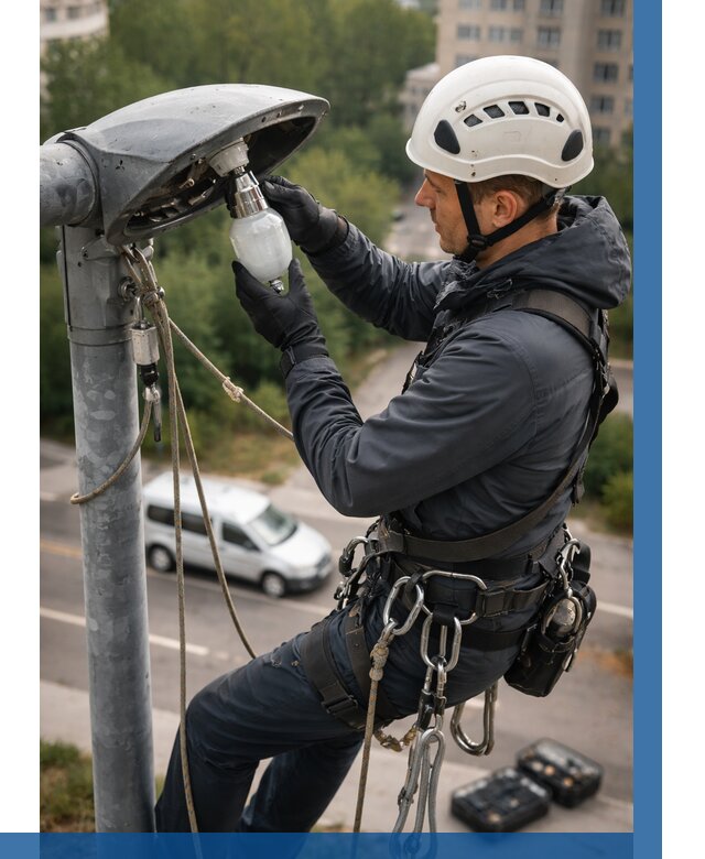 Замена ламп на высоте в Железнодорожном от 2564 р. | ВЫСОТНИК-Жлз