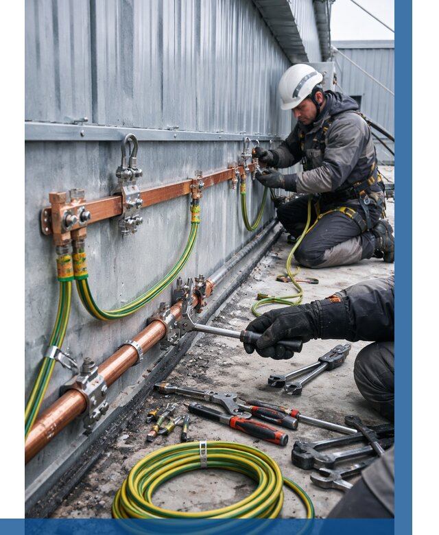 Монтаж заземления здания в Железнодорожном от 25635 р. | ВЫСОТНИК-Жлз