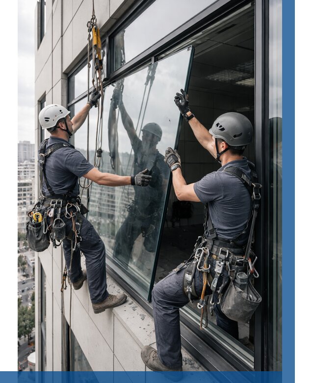 Замена стеклопакетов на высоте в Железнодорожном от 5640 р. | ВЫСОТНИК-Жлз