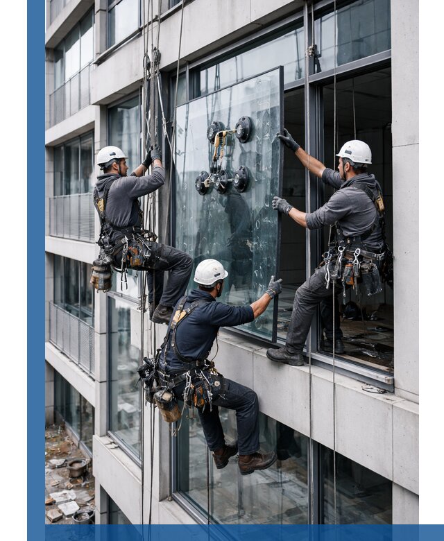 Фасадное остекление и монтаж витражей зданий в Железнодорожном под ключ