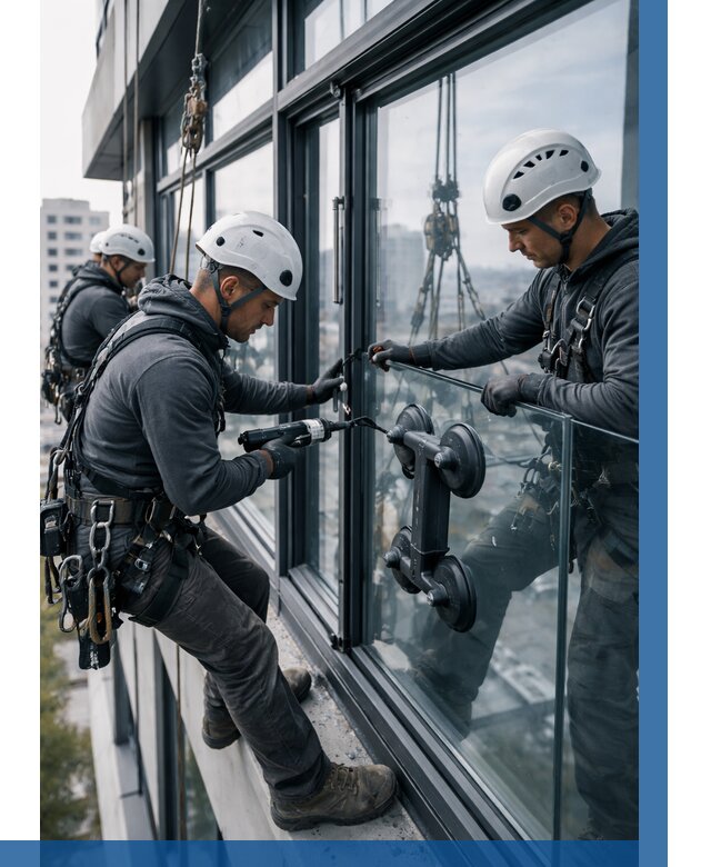 Витражное остекление зданий в Железнодорожном от 3589 р. | ВЫСОТНИК-Жлз