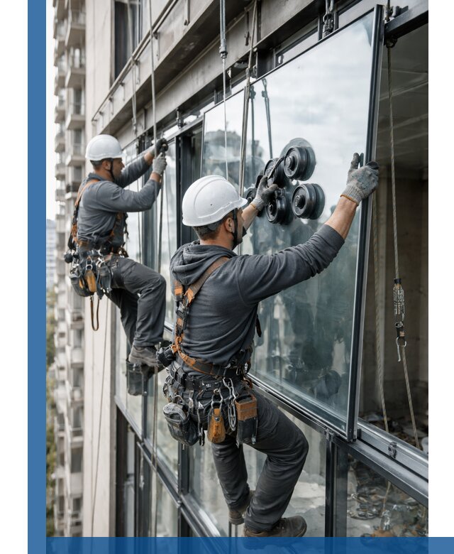 Витражное остекление фасадов и лоджий в Железнодорожном под ключ