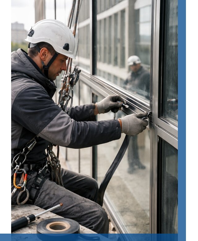 Ремонт витражных конструкций в Железнодорожном от 3589 р. | ВЫСОТНИК-Жлз