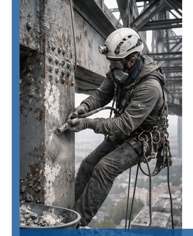 Удаление старой краски с металлических конструкций в Железнодорожном